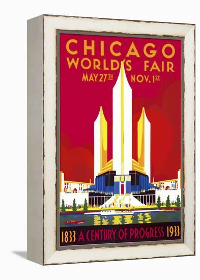 Chicago, a Century of Progress-null-Framed Premier Image Canvas