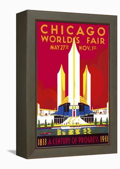 Chicago, a Century of Progress-null-Framed Premier Image Canvas