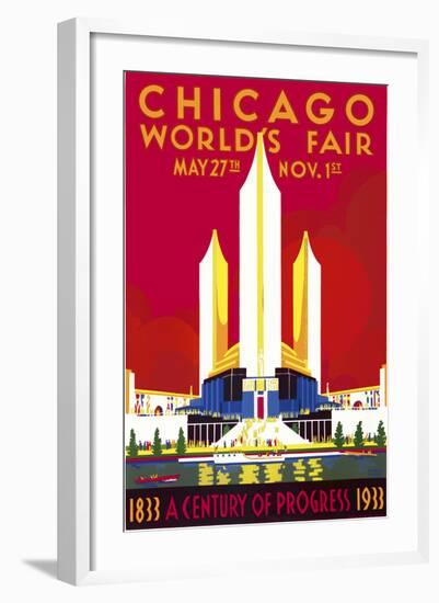 Chicago, a Century of Progress--Framed Giclee Print