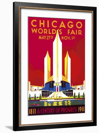 Chicago, a Century of Progress-null-Framed Giclee Print