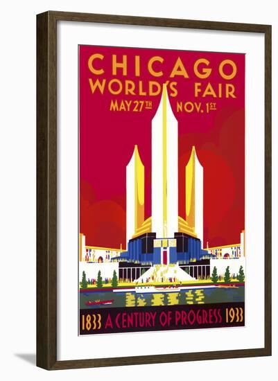 Chicago, a Century of Progress--Framed Giclee Print