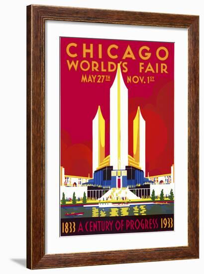 Chicago, a Century of Progress--Framed Giclee Print