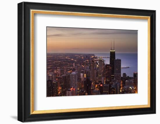 Chicago Aerial North View-Steve Gadomski-Framed Photographic Print