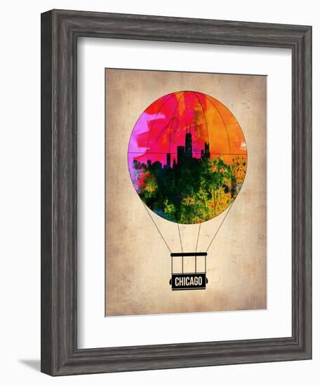 Chicago Air Balloon-NaxArt-Framed Art Print
