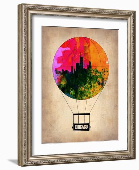 Chicago Air Balloon-NaxArt-Framed Art Print