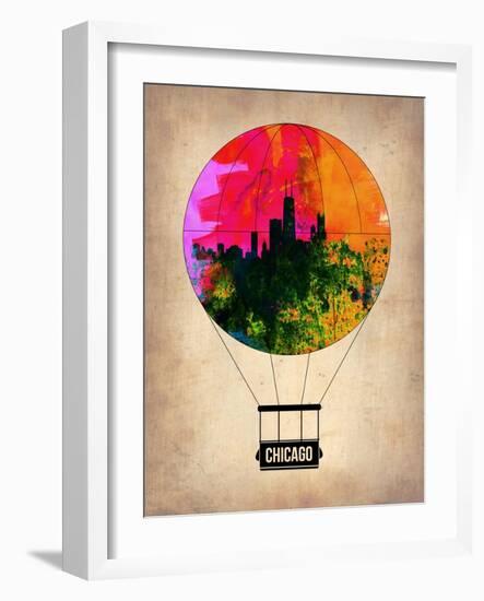 Chicago Air Balloon-NaxArt-Framed Art Print