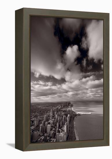 Chicago Aloft BW-Steve Gadomski-Framed Premier Image Canvas