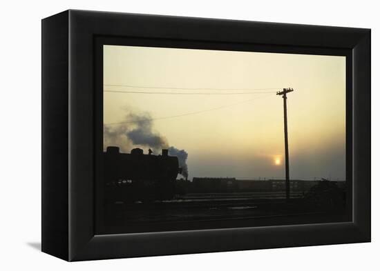 Chicago and North Western Railyard-Jack Delano-Framed Stretched Canvas