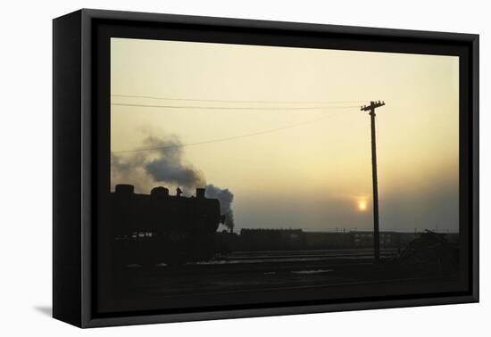 Chicago and North Western Railyard-Jack Delano-Framed Stretched Canvas