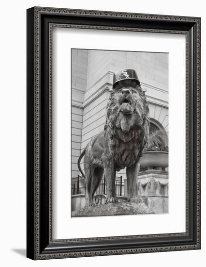 Chicago Art Institute Lion-Patrick Warneka-Framed Photographic Print