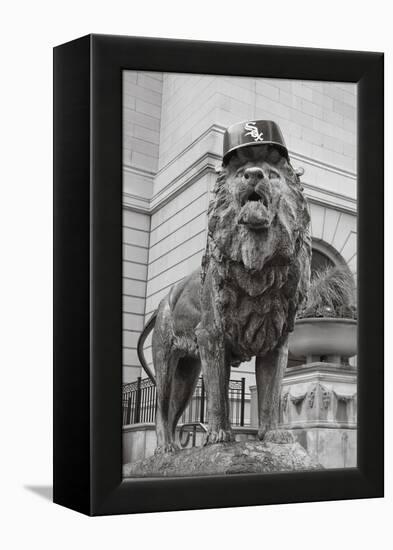 Chicago Art Institute Lion-Patrick Warneka-Framed Premier Image Canvas