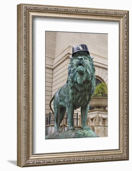 Chicago Art Institute Lion-Patrick Warneka-Framed Photographic Print