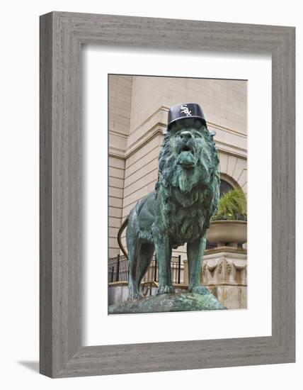 Chicago Art Institute Lion-Patrick Warneka-Framed Photographic Print