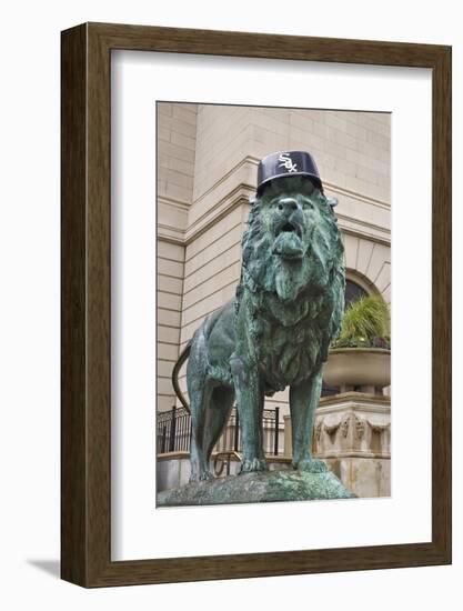 Chicago Art Institute Lion-Patrick Warneka-Framed Photographic Print