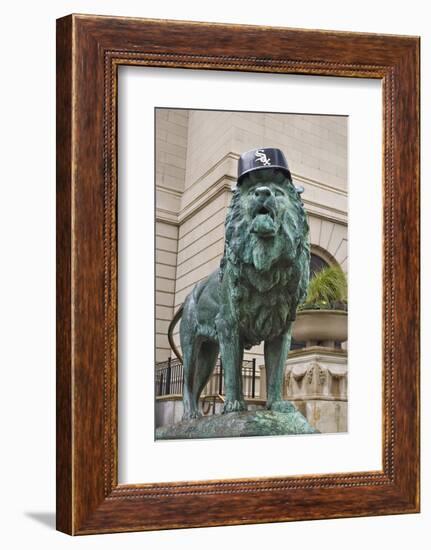 Chicago Art Institute Lion-Patrick Warneka-Framed Photographic Print