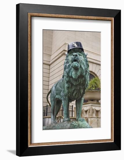 Chicago Art Institute Lion-Patrick Warneka-Framed Photographic Print