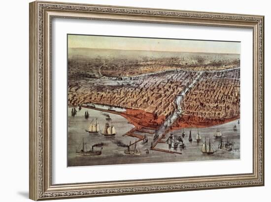 Chicago as it Was, circa 1880-Currier & Ives-Framed Giclee Print