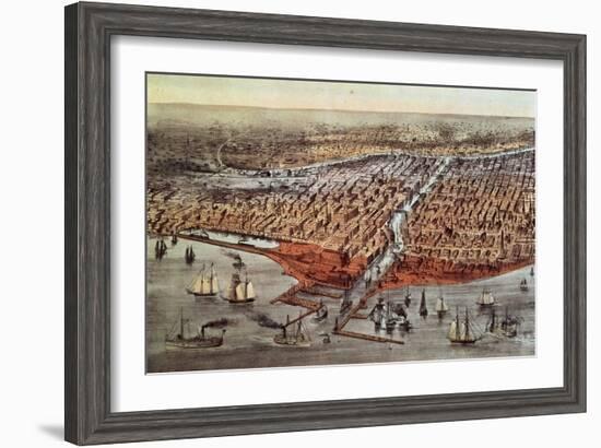 Chicago as it Was, circa 1880-Currier & Ives-Framed Giclee Print