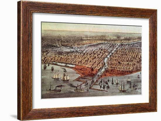 Chicago as it Was, circa 1880-Currier & Ives-Framed Giclee Print