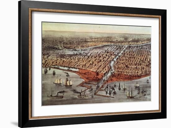 Chicago as it Was, circa 1880-Currier & Ives-Framed Giclee Print