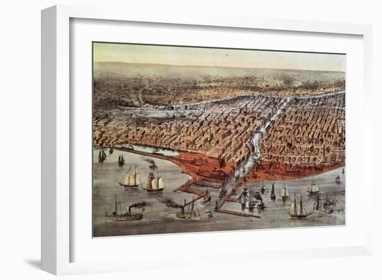 Chicago as it Was, circa 1880-Currier & Ives-Framed Giclee Print