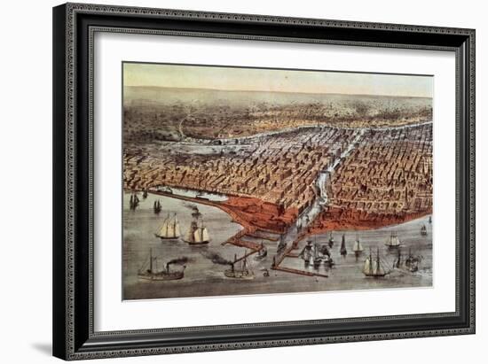 Chicago as it Was, circa 1880-Currier & Ives-Framed Giclee Print