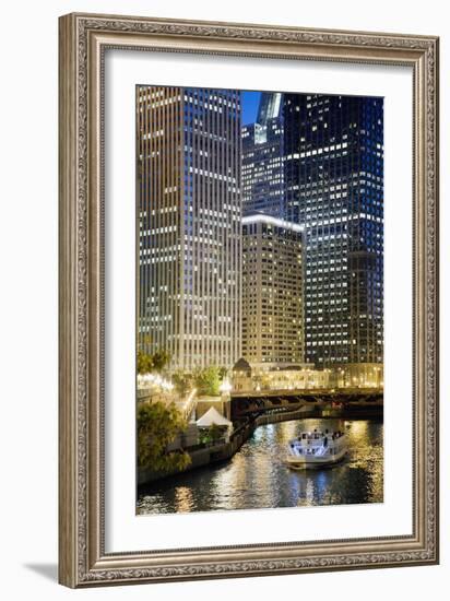 Chicago at Night #2, Chicago '07 - Color-Monte Nagler-Framed Photographic Print