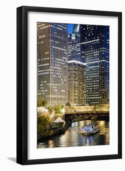 Chicago at Night #2, Chicago '07 - Color-Monte Nagler-Framed Photographic Print