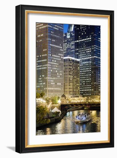 Chicago at Night #2, Chicago '07 - Color-Monte Nagler-Framed Photographic Print