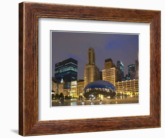 Chicago at night-Patrick  J. Warneka-Framed Photographic Print