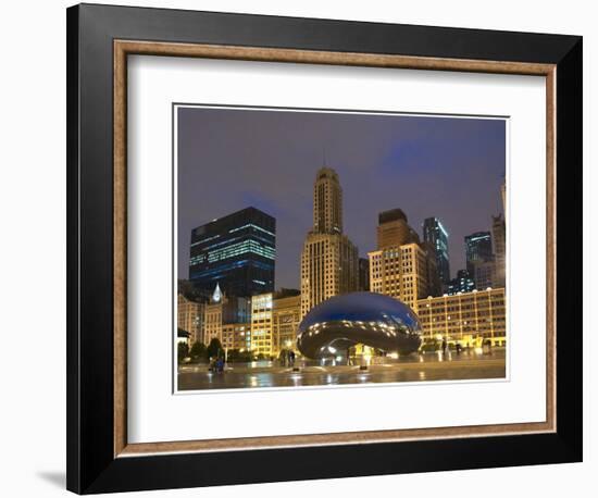 Chicago at night-Patrick  J. Warneka-Framed Photographic Print