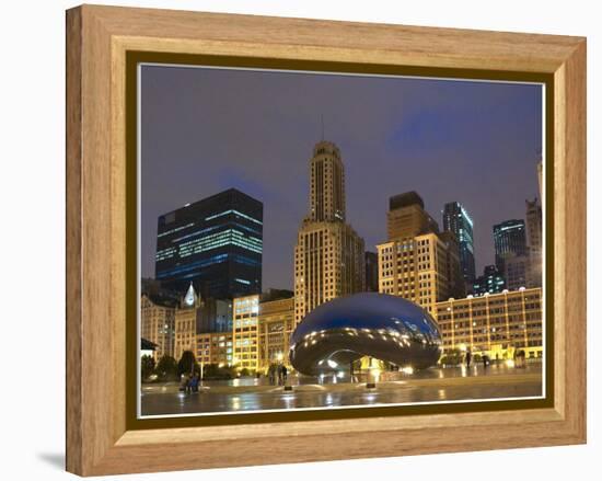 Chicago at night-Patrick  J. Warneka-Framed Premier Image Canvas