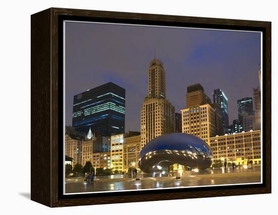 Chicago at night-Patrick  J. Warneka-Framed Premier Image Canvas