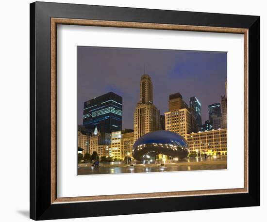 Chicago At Night-Patrick Warneka-Framed Photographic Print