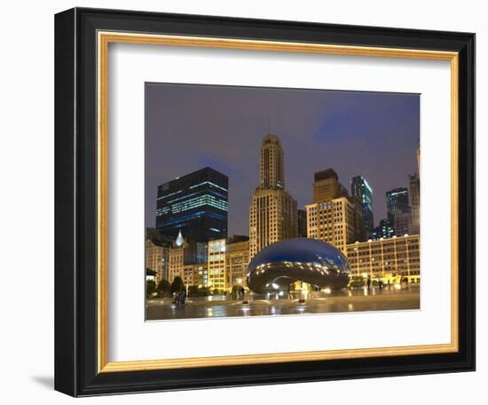 Chicago At Night-Patrick Warneka-Framed Photographic Print