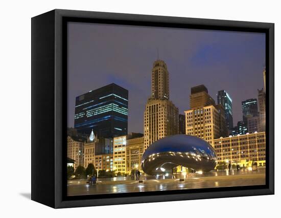 Chicago At Night-Patrick Warneka-Framed Premier Image Canvas