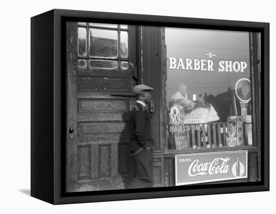 Chicago: Barber Shop, 1941-Edwin Rosskam-Framed Premier Image Canvas