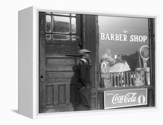 Chicago: Barber Shop, 1941-Edwin Rosskam-Framed Premier Image Canvas