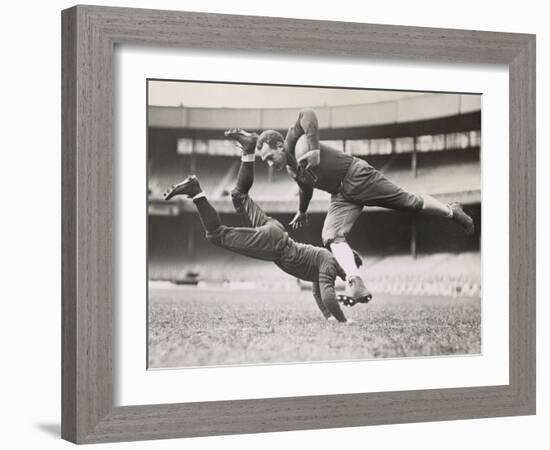 Chicago Bears Teammates Practicing as Joe Zeller Tries to Tackle Red Grange-null-Framed Photo