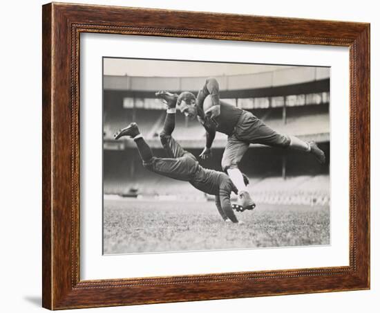 Chicago Bears Teammates Practicing as Joe Zeller Tries to Tackle Red Grange-null-Framed Photo