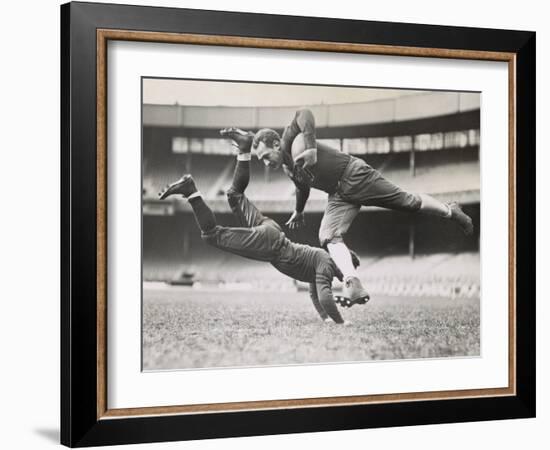 Chicago Bears Teammates Practicing as Joe Zeller Tries to Tackle Red Grange-null-Framed Photo