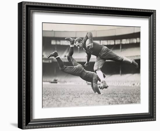 Chicago Bears Teammates Practicing as Joe Zeller Tries to Tackle Red Grange-null-Framed Photo