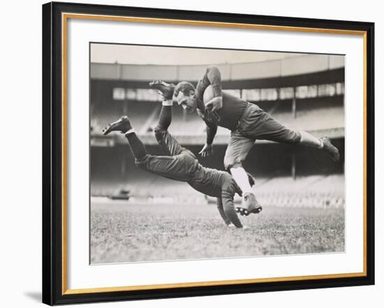 Chicago Bears Teammates Practicing as Joe Zeller Tries to Tackle Red Grange-null-Framed Photo