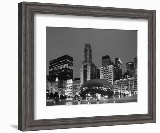 Chicago Black White-Patrick Warneka-Framed Photographic Print