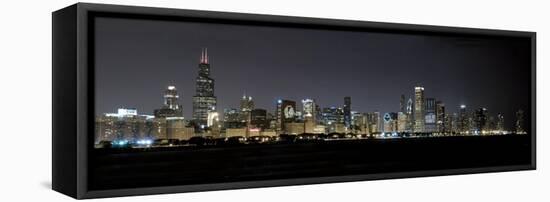 Chicago Blackhawks Skyline Lakefront-Patrick Warneka-Framed Premier Image Canvas