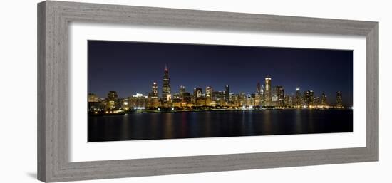 Chicago Blackhawks Skyline-Patrick Warneka-Framed Photographic Print