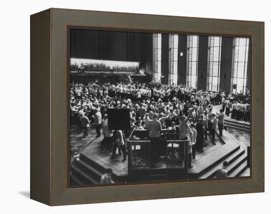 Chicago Board of Trade, as Proposed Wheat Sale to Russia Sends Prices Soaring-Robert W^ Kelley-Framed Premier Image Canvas