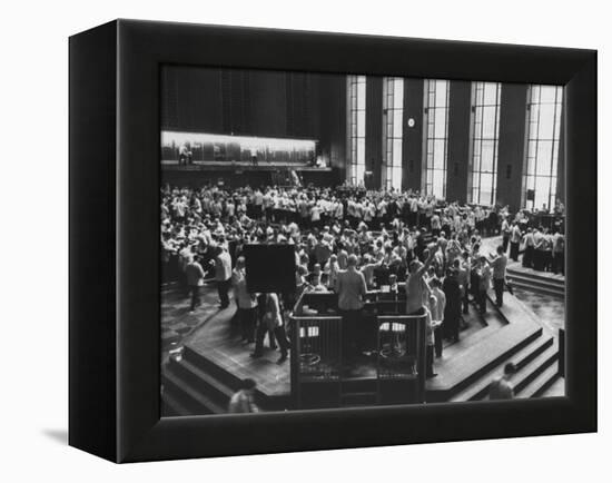 Chicago Board of Trade, as Proposed Wheat Sale to Russia Sends Prices Soaring-Robert W^ Kelley-Framed Premier Image Canvas