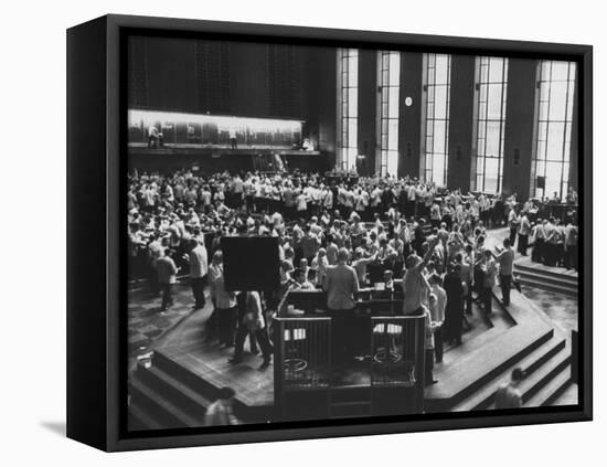 Chicago Board of Trade, as Proposed Wheat Sale to Russia Sends Prices Soaring-Robert W^ Kelley-Framed Premier Image Canvas