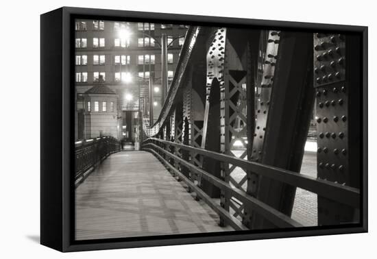 Chicago Bridge Over River-Patrick Warneka-Framed Premier Image Canvas